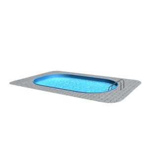 Plastový oválný bazén 5x3x1,2m